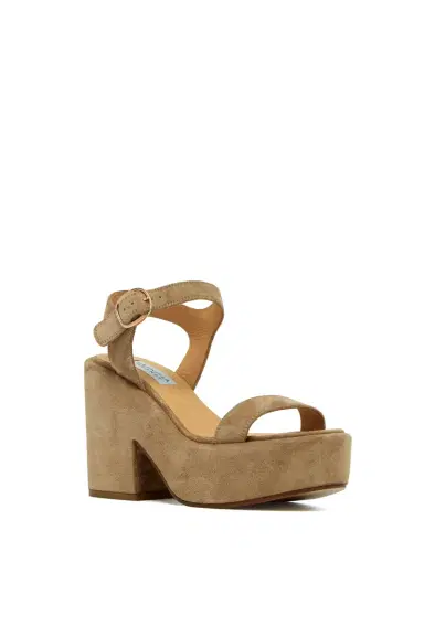 Gabriela Hearst Iman Platform Sandal in Sand Suede | Thumbnail 2 Gabriela Hearst Iman Platform Sandal in Sand Suede | Thumbnail 2