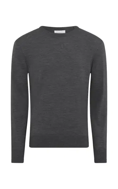 Gabriela Hearst Palco Knit Sweater in Charcoal Merino Wool | Thumbnail 1 Gabriela Hearst Palco Knit Sweater in Charcoal Merino Wool | Thumbnail 1