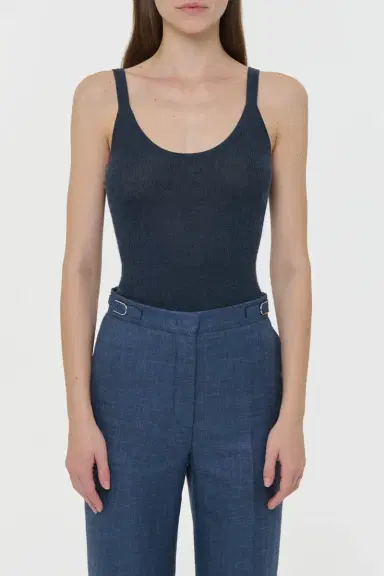 Gabriela Hearst Cinxia Knit Tank Top in Denim Cashmere Silk | Thumbnail 2 Gabriela Hearst Cinxia Knit Tank Top in Denim Cashmere Silk | Thumbnail 2