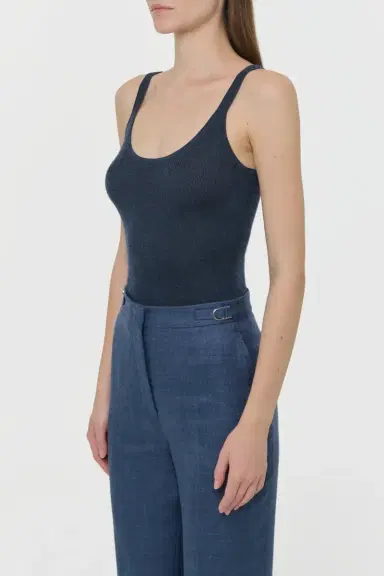 Gabriela Hearst Cinxia Knit Tank Top in Denim Cashmere Silk | Thumbnail 3 Gabriela Hearst Cinxia Knit Tank Top in Denim Cashmere Silk | Thumbnail 3