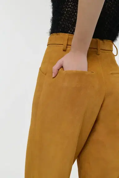 Gabriela Hearst Norman Wide-leg Pant in Cashew Suede | Thumbnail 7 Gabriela Hearst Norman Wide-leg Pant in Cashew Suede | Thumbnail 7