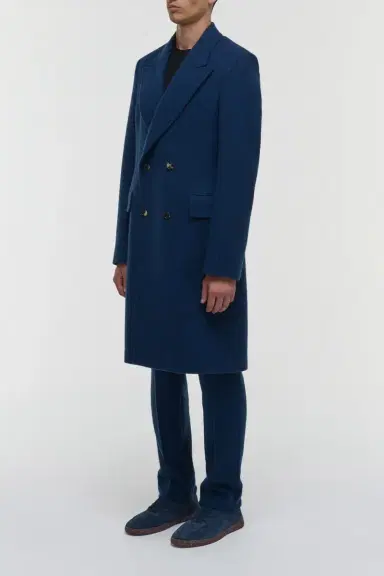 Gabriela Hearst Mcaffrey Coat in Electric Navy Speckled Cashmere | Thumbnail 3 Gabriela Hearst Mcaffrey Coat in Electric Navy Speckled Cashmere | Thumbnail 3