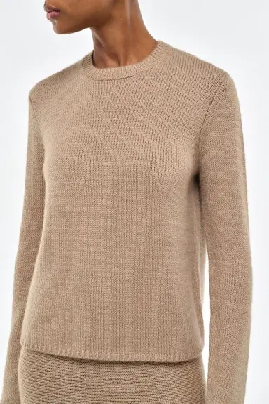 Gabriela Hearst Titus Knit Sweater in Camel Cashmere | Thumbnail 5 Gabriela Hearst Titus Knit Sweater in Camel Cashmere | Thumbnail 5