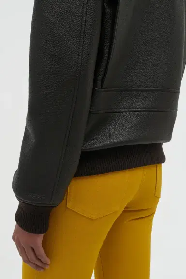 Gabriela Hearst Grant Jacket in Ebony Textured Leather and Shearling | Thumbnail 11 Gabriela Hearst Grant Jacket in Ebony Textured Leather and Shearling | Thumbnail 11