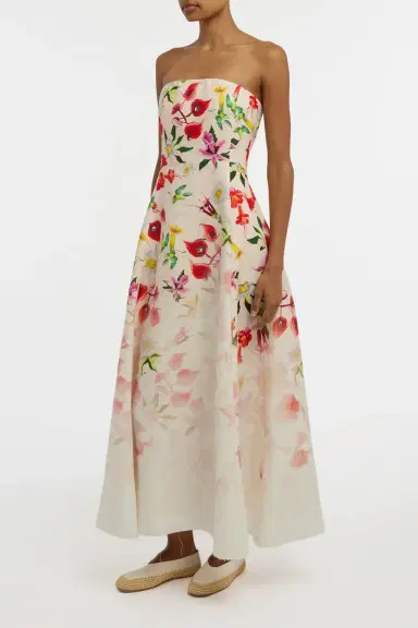 Gabriela Hearst Alessia Strapless Maxi Dress in Uruguayan Flowers Printed Linen | Thumbnail 4 Gabriela Hearst Alessia Strapless Maxi Dress in Uruguayan Flowers Printed Linen | Thumbnail 4
