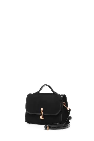Gabriela Hearst Small Leonora Flap Bag in Black Suede | Thumbnail 2 Gabriela Hearst Small Leonora Flap Bag in Black Suede | Thumbnail 2