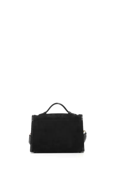Gabriela Hearst Small Leonora Flap Bag in Black Suede | Thumbnail 3 Gabriela Hearst Small Leonora Flap Bag in Black Suede | Thumbnail 3