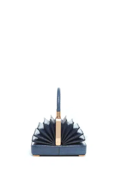 Gabriela Hearst Small Diana Bag in Navy Snakeskin | Thumbnail 3 Gabriela Hearst Small Diana Bag in Navy Snakeskin | Thumbnail 3