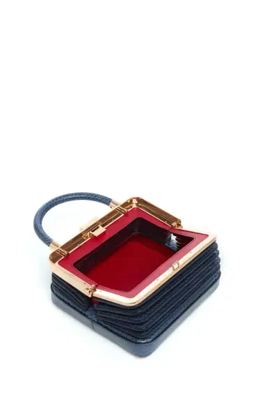 Gabriela Hearst Small Diana Bag in Navy Snakeskin | Thumbnail 4 Gabriela Hearst Small Diana Bag in Navy Snakeskin | Thumbnail 4