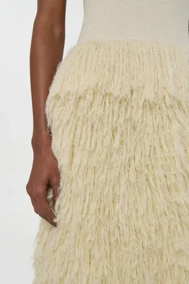 Gabriela Hearst Elianor Fringe Knit Maxi Dress in Off White Silk Cashmere | Thumbnail 7 Gabriela Hearst Elianor Fringe Knit Maxi Dress in Off White Silk Cashmere | Thumbnail 7