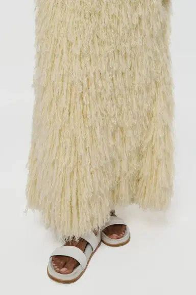 Gabriela Hearst Elianor Fringe Knit Maxi Dress in Off White Silk Cashmere | Thumbnail 8 Gabriela Hearst Elianor Fringe Knit Maxi Dress in Off White Silk Cashmere | Thumbnail 8