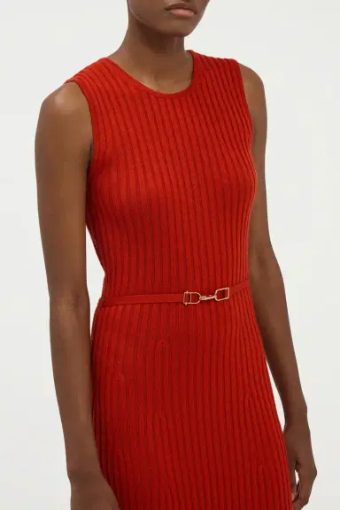 Gabriela Hearst Meier Knit Midi Dress in Antelope Orange Merino Wool Cashmere | Thumbnail 5 Gabriela Hearst Meier Knit Midi Dress in Antelope Orange Merino Wool Cashmere | Thumbnail 5