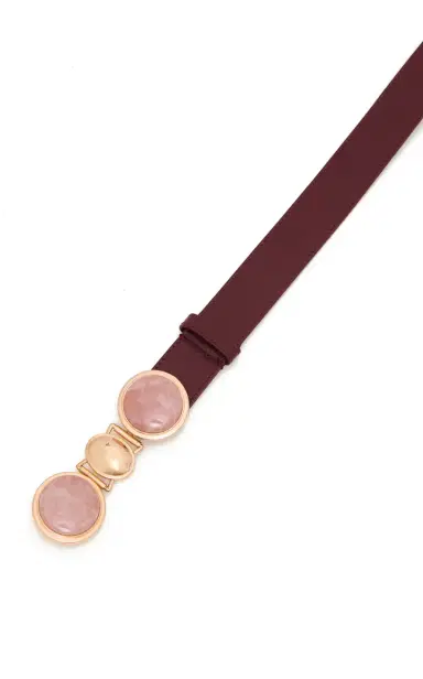 Gabriela Hearst Grange Stone Belt in Bordeaux Leather | Thumbnail 3 Gabriela Hearst Grange Stone Belt in Bordeaux Leather | Thumbnail 3