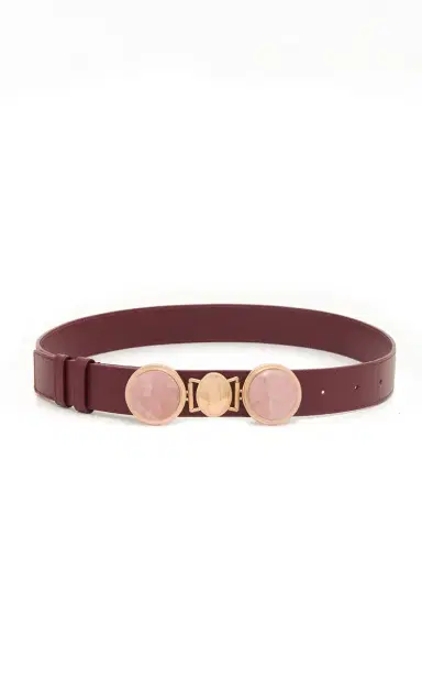 Gabriela Hearst Grange Stone Belt in Bordeaux Leather | Thumbnail 1 Gabriela Hearst Grange Stone Belt in Bordeaux Leather | Thumbnail 1