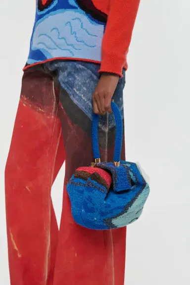 Gabriela Hearst Nina Bag in Air Multi Crochet Cashmere | Thumbnail 2 Gabriela Hearst Nina Bag in Air Multi Crochet Cashmere | Thumbnail 2