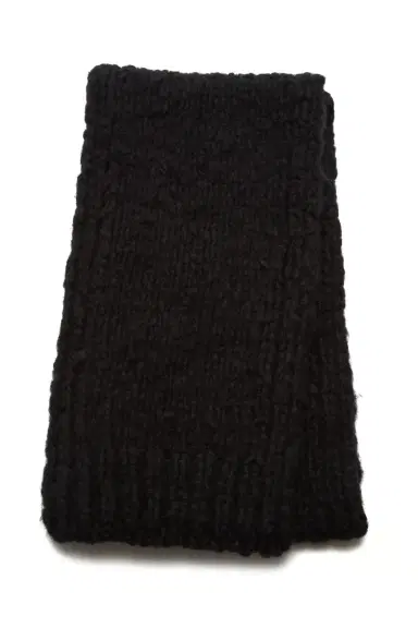 Gabriela Hearst Pyke Knit Scarf in Black Welfat Cashmere | Thumbnail 1 Gabriela Hearst Pyke Knit Scarf in Black Welfat Cashmere | Thumbnail 1