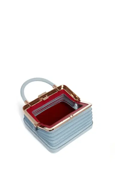 Gabriela Hearst Small Diana Bag in Light Blue Snakeskin | Thumbnail 4 Gabriela Hearst Small Diana Bag in Light Blue Snakeskin | Thumbnail 4