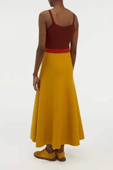 Gabriela Hearst Flaminius Knit Midi Dress in Golden Birch Merino Wool | Thumbnail 5 Gabriela Hearst Flaminius Knit Midi Dress in Golden Birch Merino Wool | Thumbnail 5