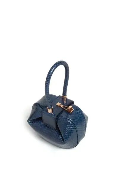 Gabriela Hearst Demi Bag in Navy Snakeskin | Thumbnail 3 Gabriela Hearst Demi Bag in Navy Snakeskin | Thumbnail 3