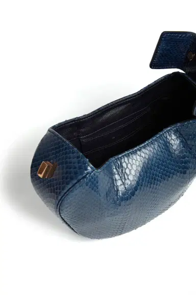 Gabriela Hearst Demi Bag in Navy Snakeskin | Thumbnail 4 Gabriela Hearst Demi Bag in Navy Snakeskin | Thumbnail 4
