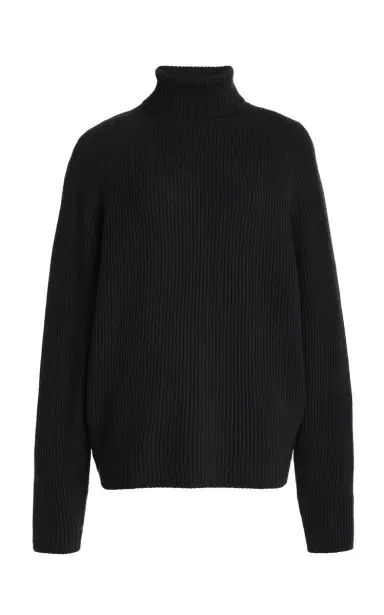 Gabriela Hearst Wigman Knit Turtleneck Sweater in Black Cashmere | Thumbnail 1 Gabriela Hearst Wigman Knit Turtleneck Sweater in Black Cashmere | Thumbnail 1