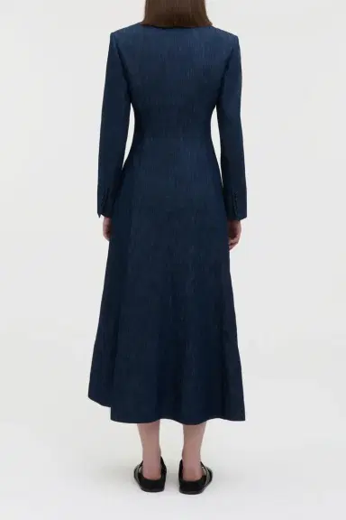 Gabriela Hearst Yunara Knotted Maxi Dress in Recycled Cotton Denim | Thumbnail 5 Gabriela Hearst Yunara Knotted Maxi Dress in Recycled Cotton Denim | Thumbnail 5