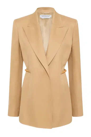 Gabriela Hearst Epona Rope Blazer in Wheat Textured Linen Slub | Thumbnail 1 Gabriela Hearst Epona Rope Blazer in Wheat Textured Linen Slub | Thumbnail 1