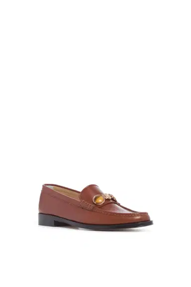 Gabriela Hearst Melchora Stone Loafer in Cognac Leather | Thumbnail 2 Gabriela Hearst Melchora Stone Loafer in Cognac Leather | Thumbnail 2