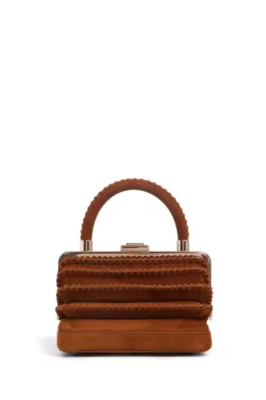 Gabriela Hearst Whipstitch Diana Bag in Cognac Suede | Thumbnail 2 Gabriela Hearst Whipstitch Diana Bag in Cognac Suede | Thumbnail 2