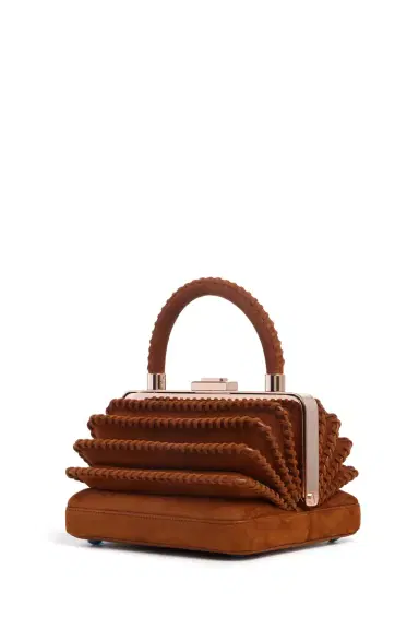Gabriela Hearst Whipstitch Diana Bag in Cognac Suede | Thumbnail 1 Gabriela Hearst Whipstitch Diana Bag in Cognac Suede | Thumbnail 1