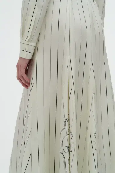 Gabriela Hearst Galway Shirtdress in Multi Pinstripe Silk Twill | Thumbnail 7 Gabriela Hearst Galway Shirtdress in Multi Pinstripe Silk Twill | Thumbnail 7