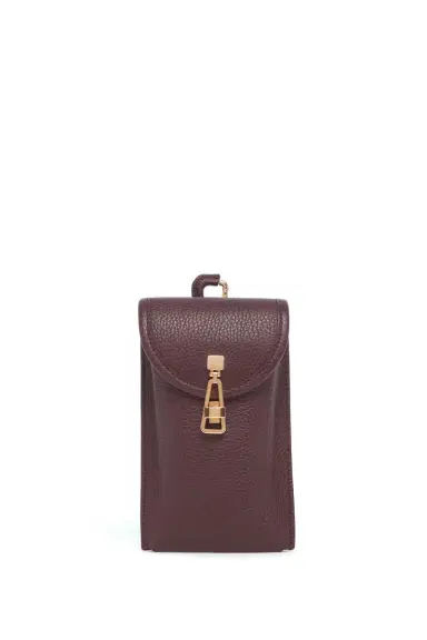 Gabriela Hearst Sunglasses Pouch in Bordeaux Textured Leather | Thumbnail 1 Gabriela Hearst Sunglasses Pouch in Bordeaux Textured Leather | Thumbnail 1