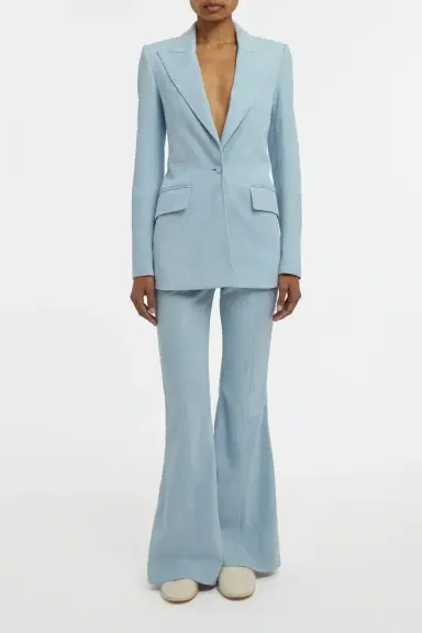 Gabriela Hearst Leiva Blazer in Light Blue Suede | Thumbnail 3 Gabriela Hearst Leiva Blazer in Light Blue Suede | Thumbnail 3