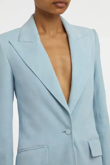 Gabriela Hearst Leiva Blazer in Light Blue Suede | Thumbnail 6 Gabriela Hearst Leiva Blazer in Light Blue Suede | Thumbnail 6