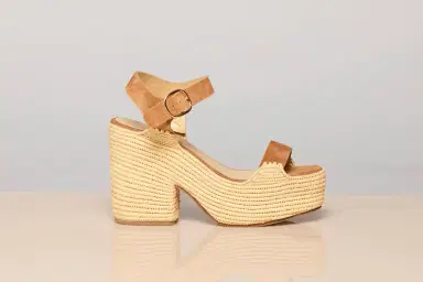 Gabriela Hearst Sardis Platform Sandal in Camel Suede & Natural Raffia | Thumbnail 5 Gabriela Hearst Sardis Platform Sandal in Camel Suede & Natural Raffia | Thumbnail 5