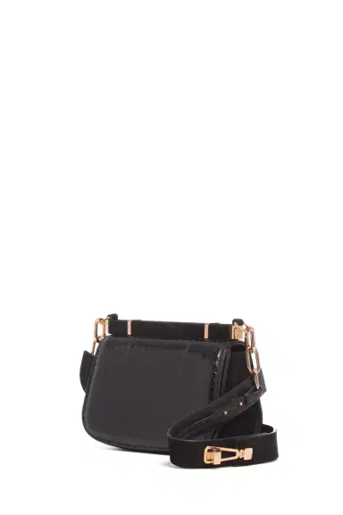 Gabriela Hearst Small Dern Crossbody Bag in Black Snakeskin & Suede | Thumbnail 3 Gabriela Hearst Small Dern Crossbody Bag in Black Snakeskin & Suede | Thumbnail 3