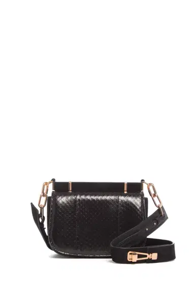 Gabriela Hearst Small Dern Crossbody Bag in Black Snakeskin & Suede | Thumbnail 1 Gabriela Hearst Small Dern Crossbody Bag in Black Snakeskin & Suede | Thumbnail 1