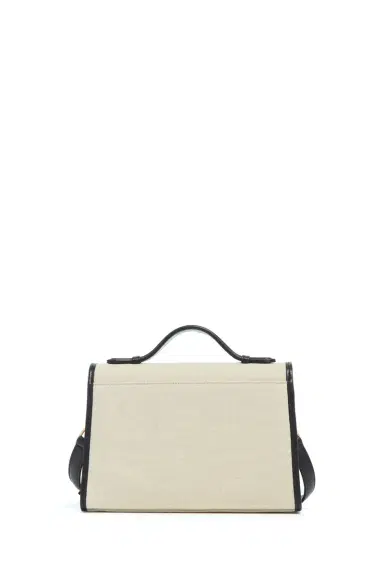 Gabriela Hearst Medium Leonora Flap Bag in Beige Linen | Thumbnail 4 Gabriela Hearst Medium Leonora Flap Bag in Beige Linen | Thumbnail 4