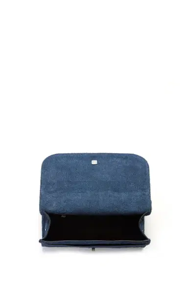Gabriela Hearst Medium Leonora Flap Bag in Light Blue Suede Denim | Thumbnail 5 Gabriela Hearst Medium Leonora Flap Bag in Light Blue Suede Denim | Thumbnail 5