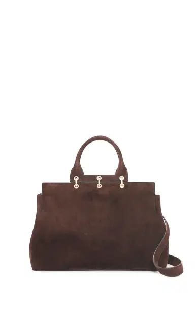 Gabriela Hearst Large Amethyst Tote Bag in Dark Brown Suede | Thumbnail 4 Gabriela Hearst Large Amethyst Tote Bag in Dark Brown Suede | Thumbnail 4