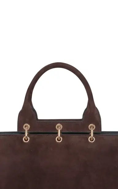 Gabriela Hearst Large Amethyst Tote Bag in Dark Brown Suede | Thumbnail 6 Gabriela Hearst Large Amethyst Tote Bag in Dark Brown Suede | Thumbnail 6