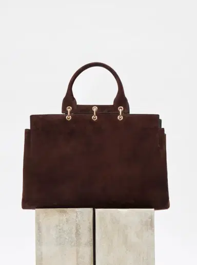 Gabriela Hearst Large Amethyst Tote Bag in Dark Brown Suede | Thumbnail 7 Gabriela Hearst Large Amethyst Tote Bag in Dark Brown Suede | Thumbnail 7