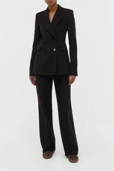 Gabriela Hearst Vesta Flare Pant in Chocolate Fine Cashmere Corduroy | Thumbnail 2 Gabriela Hearst Vesta Flare Pant in Chocolate Fine Cashmere Corduroy | Thumbnail 2