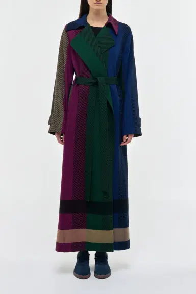 Gabriela Hearst Lyra Trench Coat in Multi Cashmere | Thumbnail 3 Gabriela Hearst Lyra Trench Coat in Multi Cashmere | Thumbnail 3