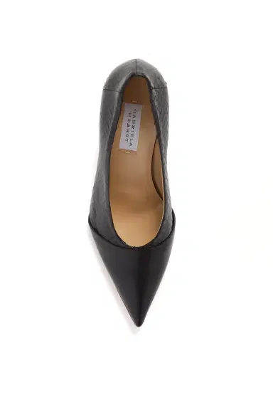 Gabriela Hearst Empress High Heel Stiletto Pump in Black Snakeskin & Leather | Thumbnail 4 Gabriela Hearst Empress High Heel Stiletto Pump in Black Snakeskin & Leather | Thumbnail 4