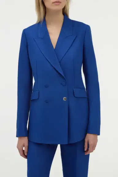 Gabriela Hearst Angela Blazer in Cobalt Linen Twill | Thumbnail 5 Gabriela Hearst Angela Blazer in Cobalt Linen Twill | Thumbnail 5