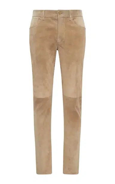 Gabriela Hearst Anthony Five Pocket Pant in Camel Suede | Thumbnail 1 Gabriela Hearst Anthony Five Pocket Pant in Camel Suede | Thumbnail 1
