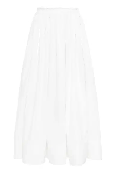 Gabriela Hearst Shiva Maxi Skirt in White Sea Island Cotton | Thumbnail 1 Gabriela Hearst Shiva Maxi Skirt in White Sea Island Cotton | Thumbnail 1