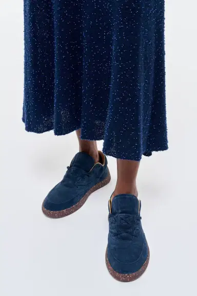 Gabriela Hearst Ohio Slip-on Sneaker in Electric Navy Nubuck | Thumbnail 2 Gabriela Hearst Ohio Slip-on Sneaker in Electric Navy Nubuck | Thumbnail 2