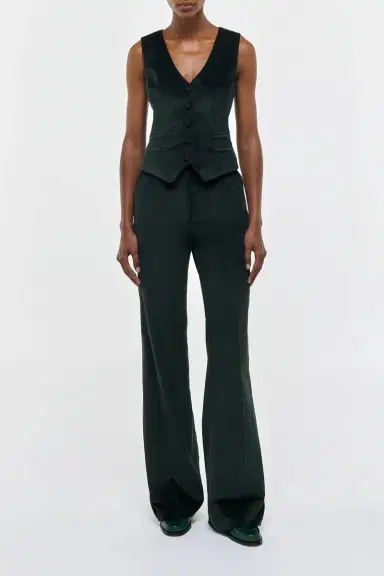 Gabriela Hearst Coleridge Vest in English Green Sea Island Cotton Corduroy | Thumbnail 2 Gabriela Hearst Coleridge Vest in English Green Sea Island Cotton Corduroy | Thumbnail 2